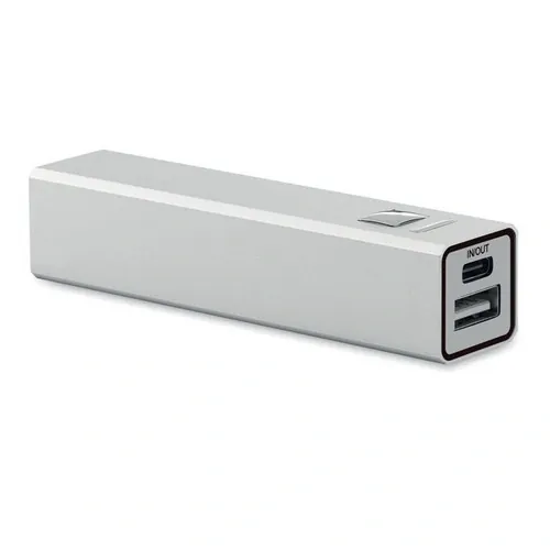 Powerbank 2600 mAh en aluminio reciclado con USB Tipo-C ref MO2374