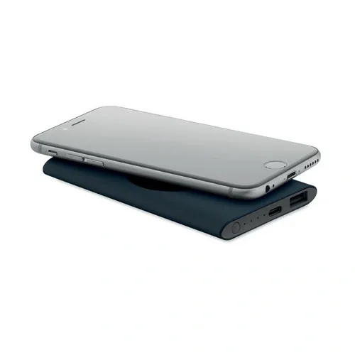 Power bank inalámbrico 15 W en aluminio reciclado ref MO2375 - French Marino Back