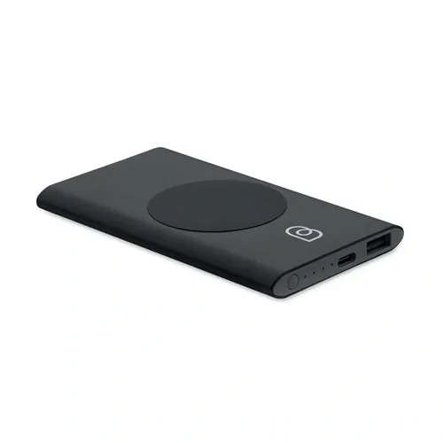 Power bank inalámbrico 15 W en aluminio reciclado ref MO2375 - Printed Negro