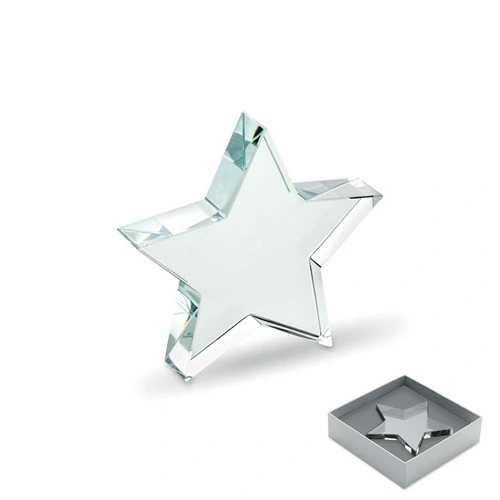 Premio estrella de cristal con caja de regalo ref MO2660