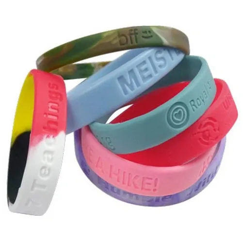 Pulsera de silicona con bajo-relieve y marcaje incluido ref SI17 - vista 1
