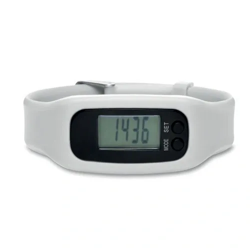 Pulsera deportiva con contador de pasos ref MO9136 - Item Detail Picture Blanco