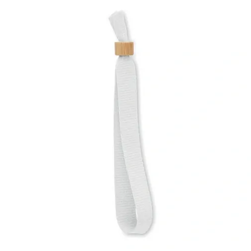 Pulsera RPET con cierre de anilla de bambú ref MO6706 - Blanco
