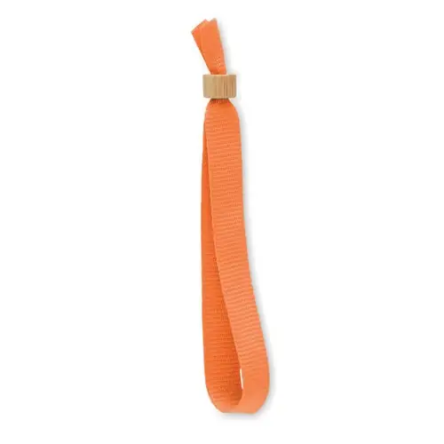 Pulsera RPET con cierre de anilla de bambú ref MO6706 - Naranja