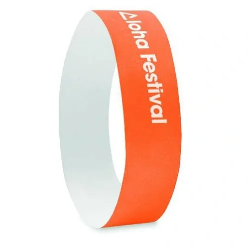 Pulsera DuPontTM Tyvek® numerada para eventos ref MO8942 - Printed Naranja