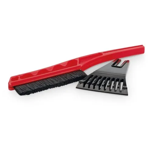 Rascador de hielo con mango ergonómico y cepillo ref 98184 - Rojo
