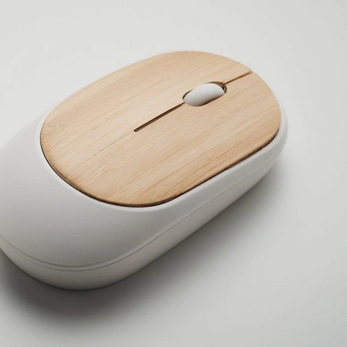 Ratón óptico inalámbrico de bambú reciclado ref MO2085