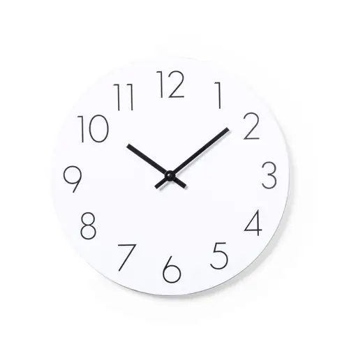 Reloj de pared en madera MDF con dial blanco ref 1692 - Blanco
