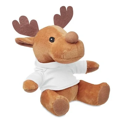 Reno de peluche con sudadera personalizable ref CX1469 - Side Blanco