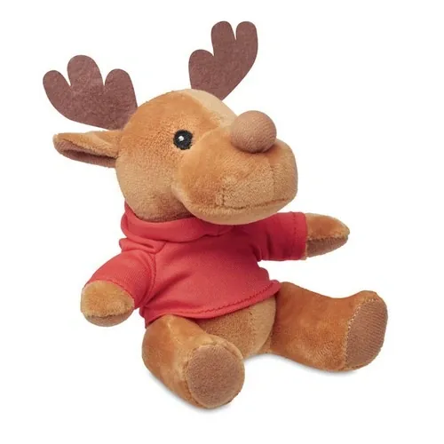 Reno de peluche con sudadera personalizable ref CX1469 - Side Rojo