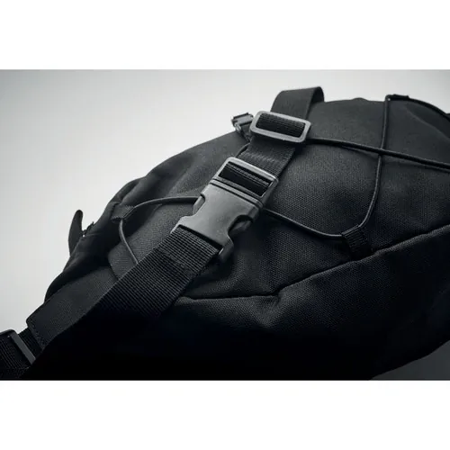 Riñonera RPET 600D con compartimento principal ref MO6719 - Item Detail Picture Negro