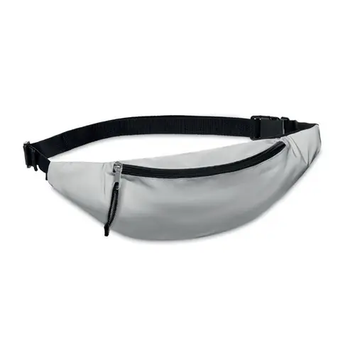 Riñonera reflectante con correa ajustable ref MO9919 - Plata Mate