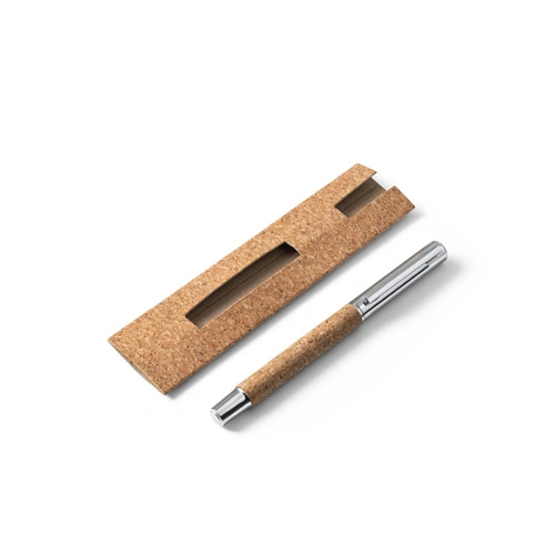 Roller de acero inoxidable con clip y escritura azul ref 91783