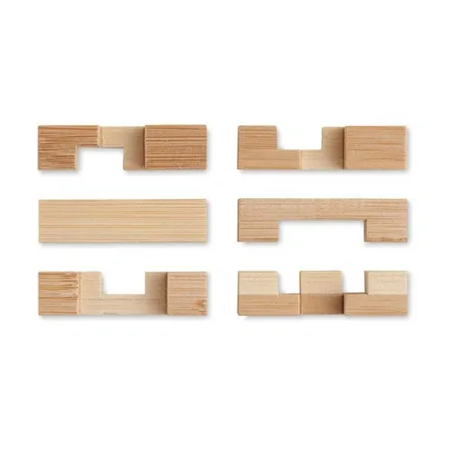 Rompecabezas de bambú ecológico en caja reciclada ref MO6988 - Back Madera