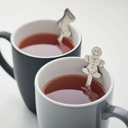 Cucharas de té navideñas de acero inoxidable ref CX1533 - Item Detail Picture Plata Mate
