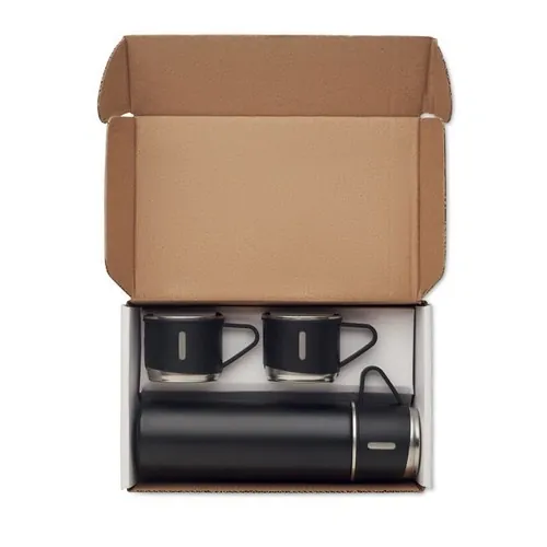 Set de botella de acero inoxidable con aislamiento al vacío ref MO2116 - 1 Negro