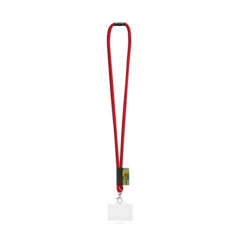 Cordón tubo Watford poliamida con tarjetero personalizable ref 94423 - 302 Rojo