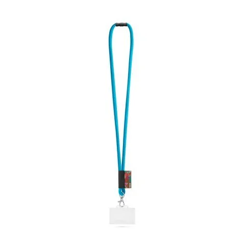 Cordón tubo Watford poliamida con tarjetero personalizable ref 94423 - 304 Azul Claro