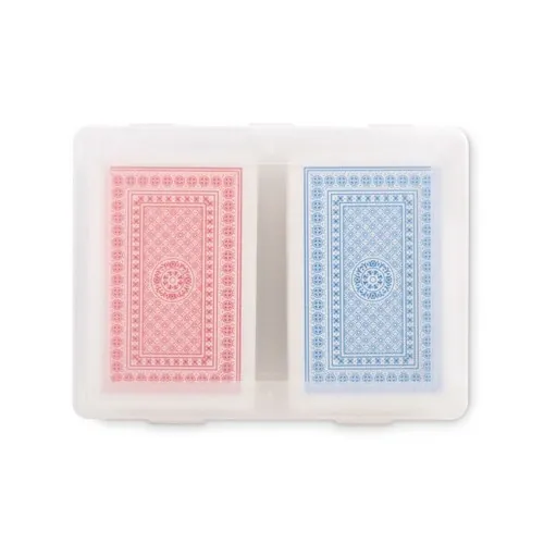 Set de 2 barajas de cartas en estuche reciclado ref MO2532 - Transparente 1