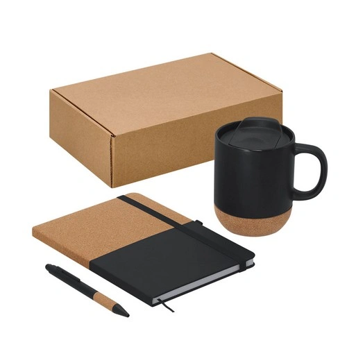 Set de bloc de notas bolígrafo y taza personalizable ref 22427