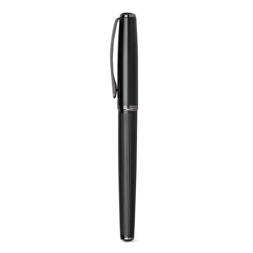 Set de bolígrafo y roller metálico con mecanismo giratorio ref 81194 - Negro 04