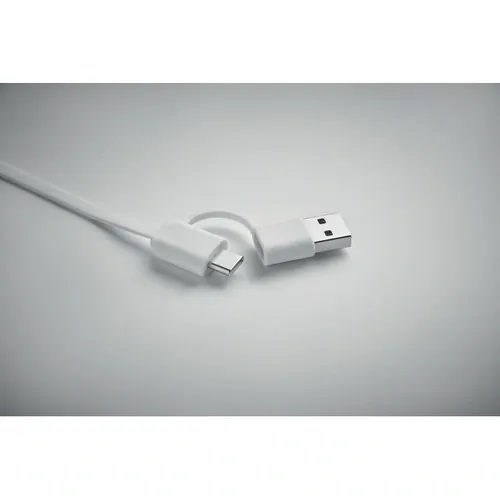 Cable de carga retráctil 60W 2 en 1 ref MO2425 - Blanco 7