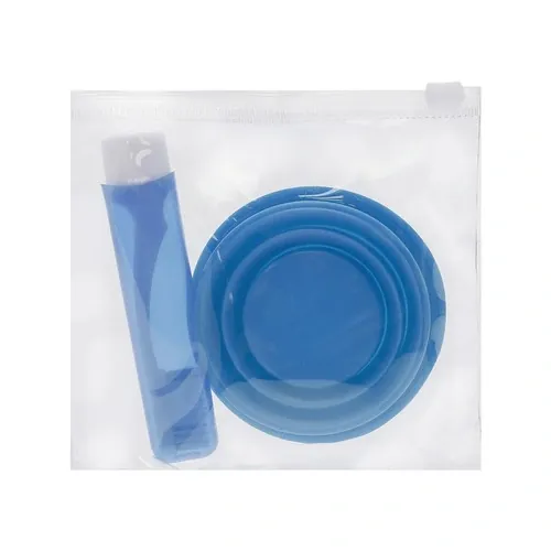 Set de Cepillo de Dientes y Vaso Plegable Ideal para Viajes ref 22403 - Azul Claro