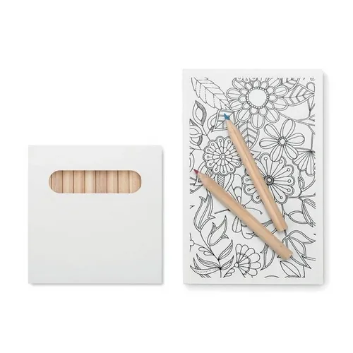 Set de dibujo para adultos con 10 plantillas y 12 lápices ref MO8850 - Item Detail Picture Blanco