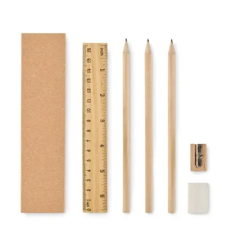Set de escritura completo con lápices afilados ref MO2515 - Beig