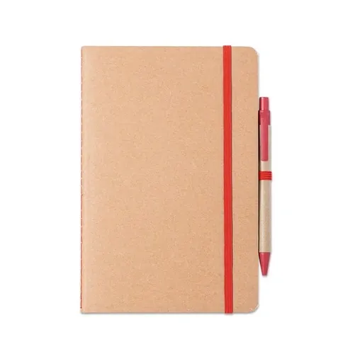 Set de libreta y bolígrafo reciclados con cierre ref ES13