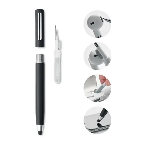 Bolígrafo giratorio con kit de limpieza TWS ref MO6936 - Negro