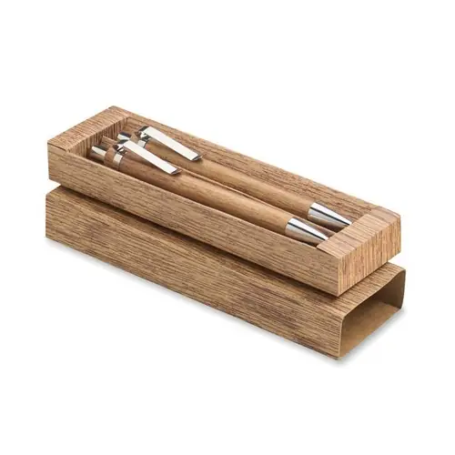 Set de bolígrafos de madera de acacia Jakarta ref mo3173 - Madera