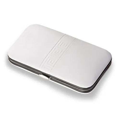 Set de manicura cinco piezas en estuche de PU ref 94849 - Blanco