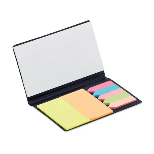 Set de Notas Práctico con Bloc y Marcadores Adhesivos ref KC7083 - Negro