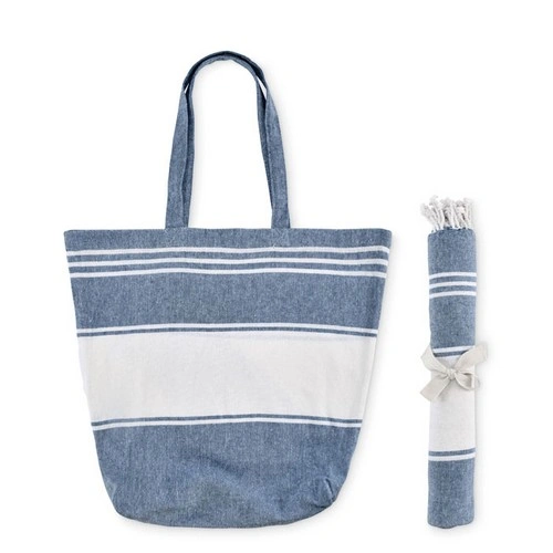 Set de playa hammam con bolsa personalizable para verano ref MO2954