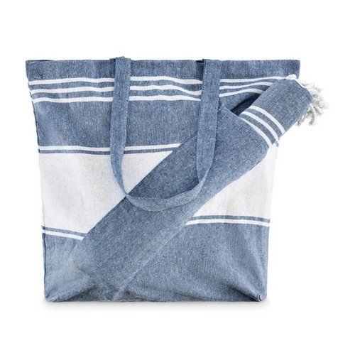 Set de playa hammam con bolsa personalizable para verano ref MO2954