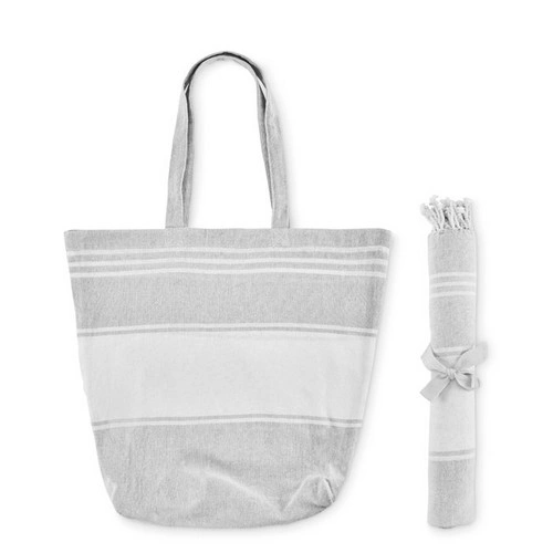 Set de playa hammam con bolsa personalizable para verano ref MO2954