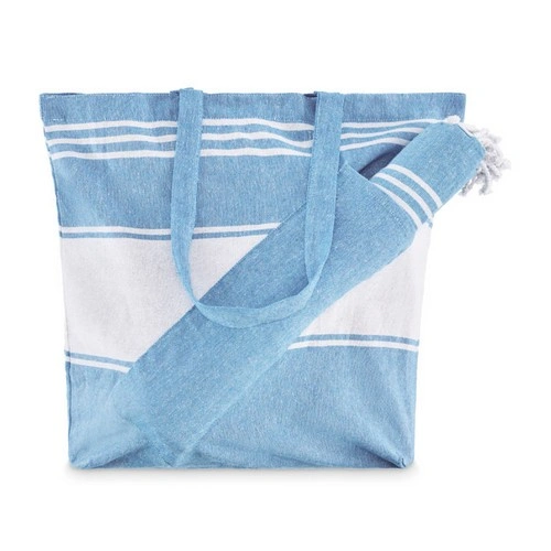 Set de playa hammam con bolsa personalizable para verano ref MO2954