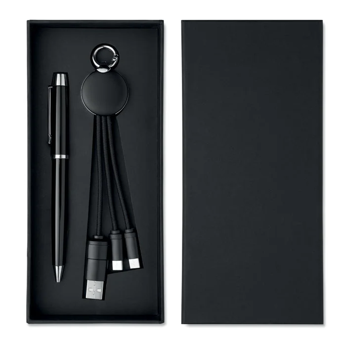 Set de regalo de 2 piezas Intwos personalizable ref mo3152 - Negro 01