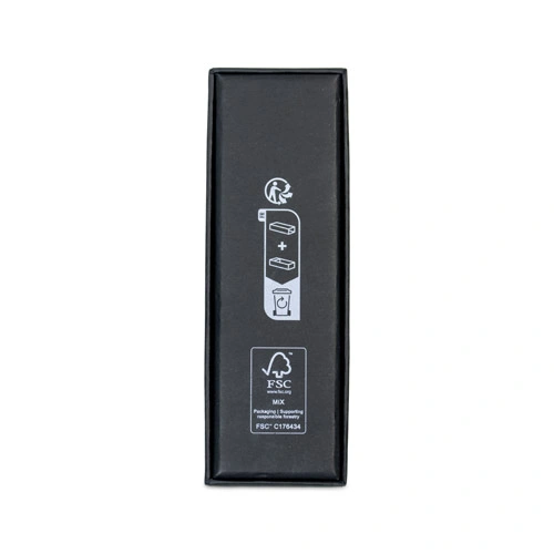 Set de roller y bolígrafo de aluminio con escritura azul ref 91782