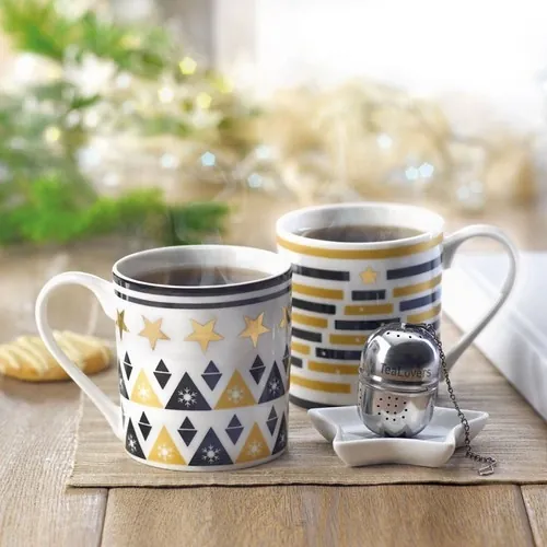 Set de taza cerámica con filtro para té ref CX1443 - Printed Multicolor