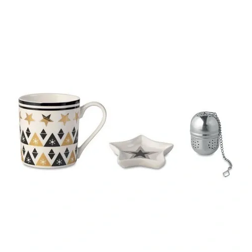 Set de taza cerámica con filtro para té ref CX1443 - Side Multicolor