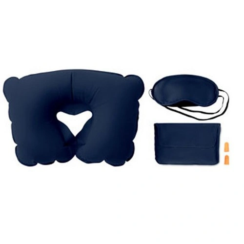 Set de viaje almohada antifaz y tapones en bolsa terciopelo ref MO7263