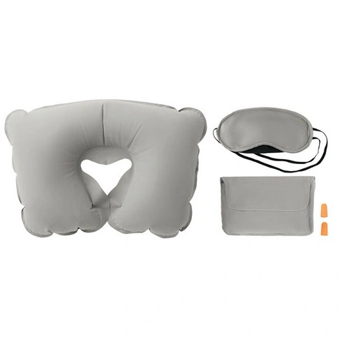 Set de viaje almohada antifaz y tapones en bolsa terciopelo ref MO7263