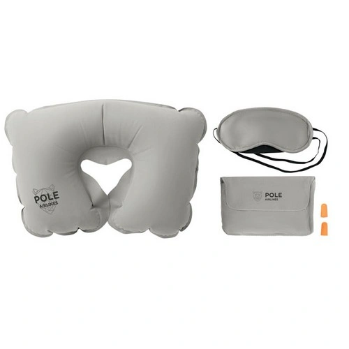 Set de viaje almohada antifaz y tapones en bolsa terciopelo ref MO7263