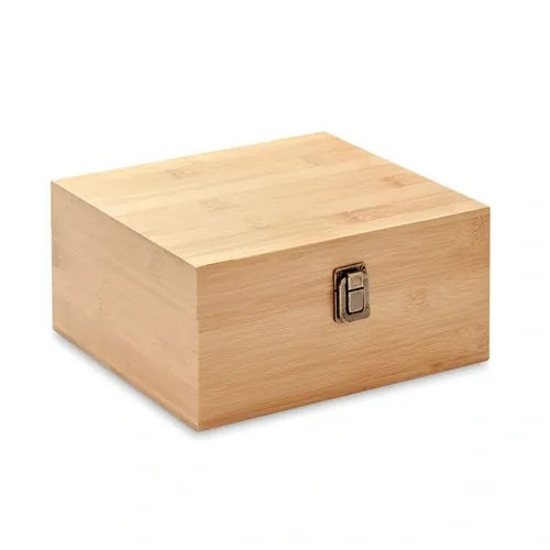 Set de whisky de lujo con vasos y cubitos reutilizables ref MO9941 - Box Madera