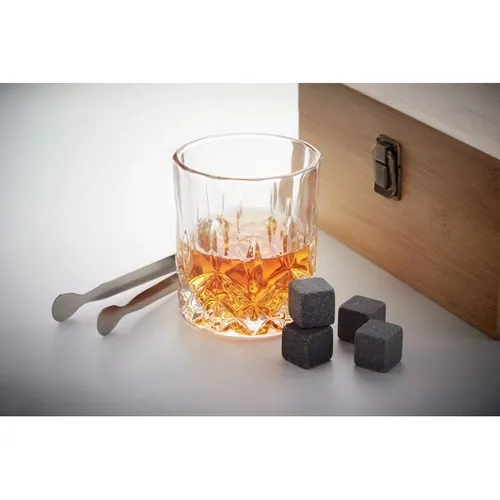 Set de whisky de lujo con vasos y cubitos reutilizables ref MO9941 - Item Detail Picture Madera