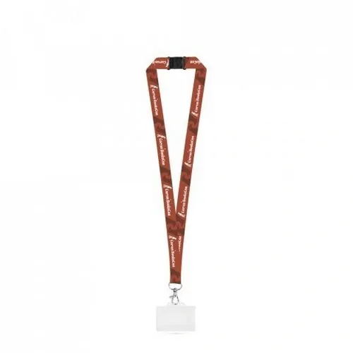 Lanyard Carlisle sublimación largo con tarjetero rígido ref 94428 - 301 Blanco