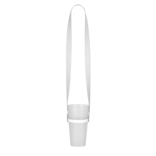 Lanyard Bolton sublimación largo portavasos silicona ref 94416 - 301 Blanco Back