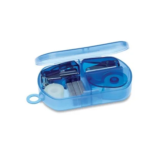 Set de escritorio con dispensador de cinta adhesiva ref MO7623 - Azul Transparente